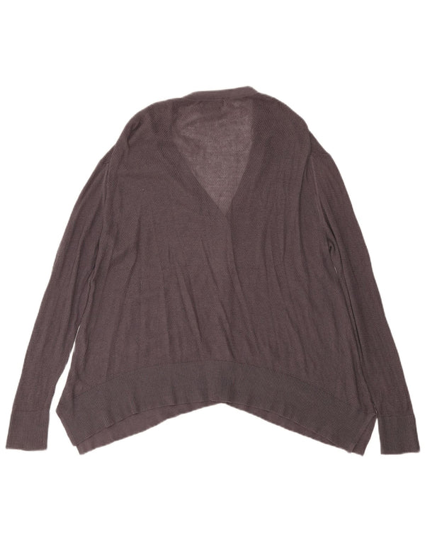 MASSIMO DUTTI Womens Cardigan Sweater UK 14 Medium Grey Cotton