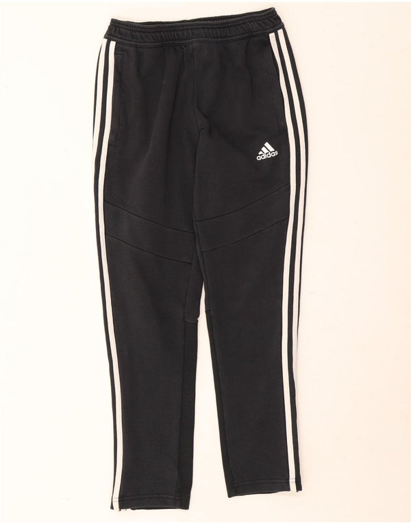 Adidas Boys Tracksuit Trousers 11-12 Years Black Cotton