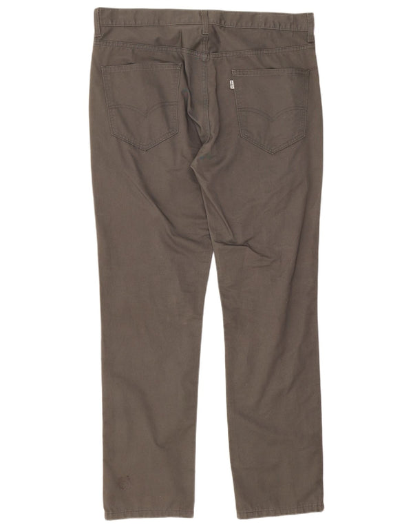 Levi's Mens Straight Chino Trousers W36 L32 Grey Cotton