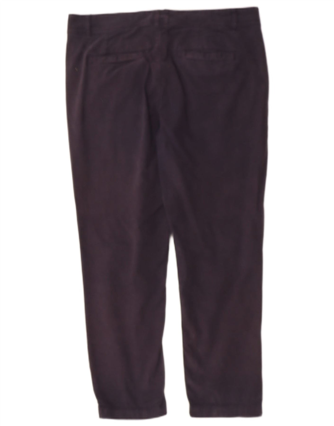 FAT FACE Womens Devon Slim Cropped Trousers W34 L25 Navy Blue Cotton