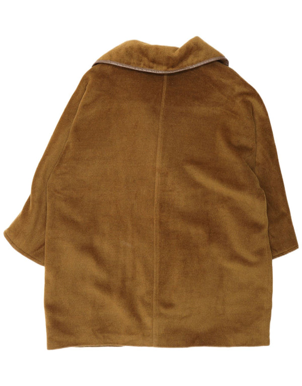 Max Mara Womens Oversized Double Breasted Coat UK 12 Medium Khaki