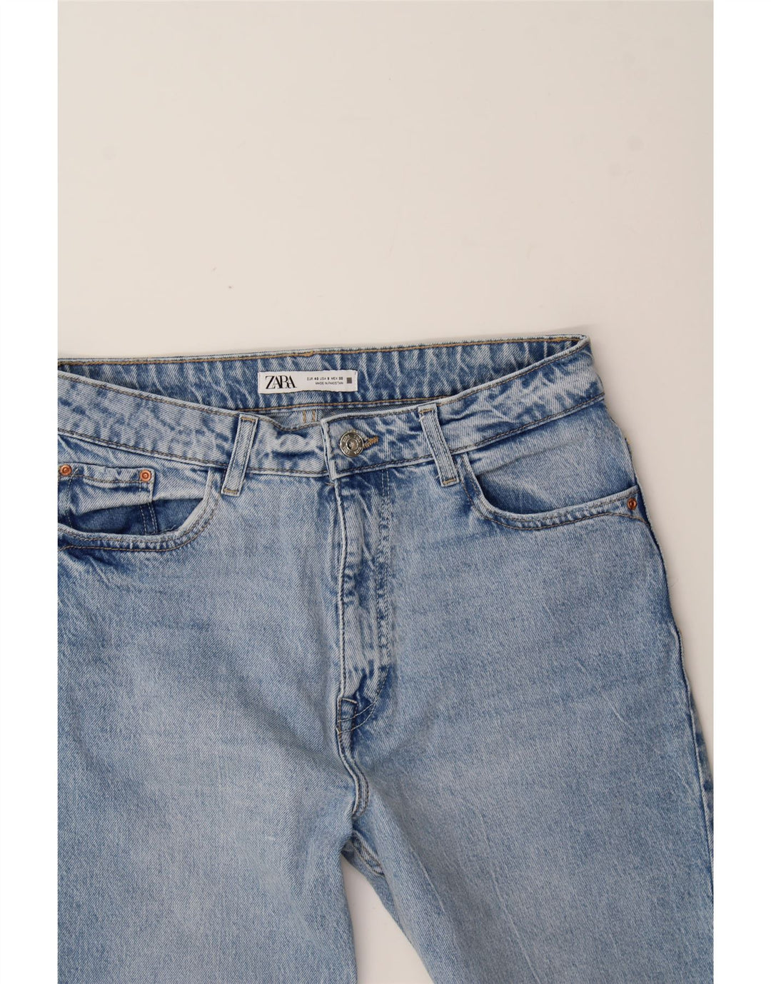 ZARA Womens High Rise Tapered Jeans EU 40 Medium W28 L28 Blue Vintage Zara and Second-Hand Zara from Messina Hembry 
