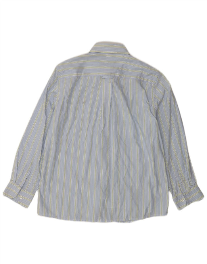 FRED PERRY Boys Shirt 9-10 Years Blue Striped Cotton