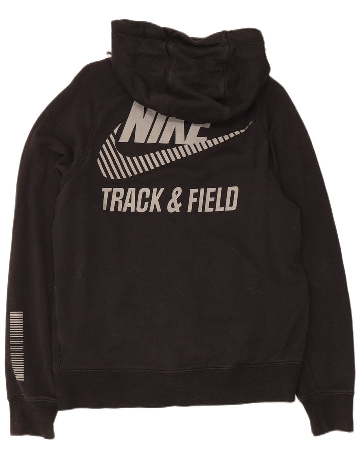 Nike Mens Graphic Zip Hoodie Sweater Medium Black Cotton