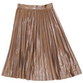 Zara Womens High Waist Pleated Skirt Small W26 Brown Polyester