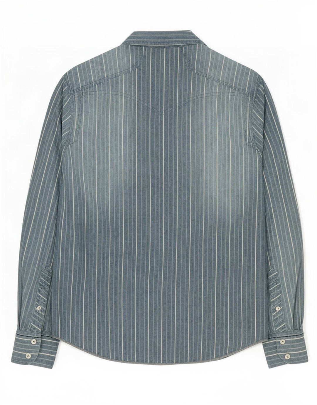 Levi's Mens Shirt Medium Blue Striped Cotton