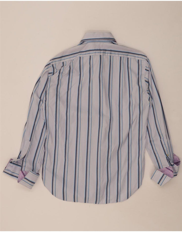 TED BAKER Mens Shirt Size 16 Large Blue Striped