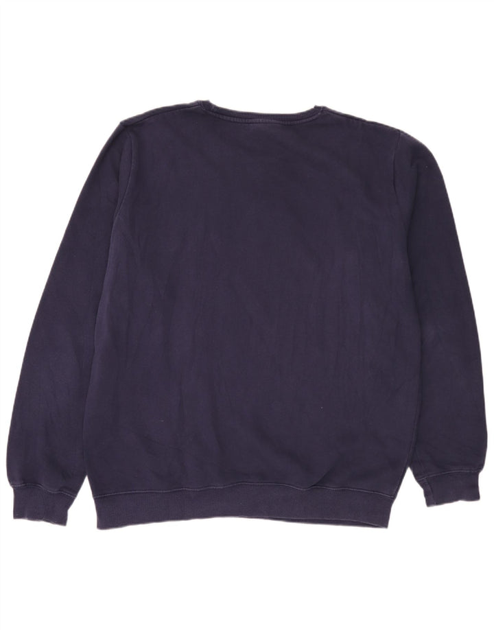 Lotto Mens Graphic Sweatshirt Jumper 2XL Navy Blue Cotton