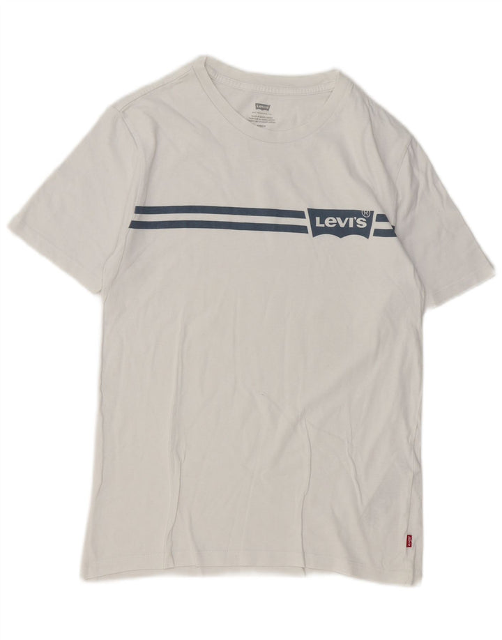 Levi's Mens Graphic T-Shirt Top Small White Cotton