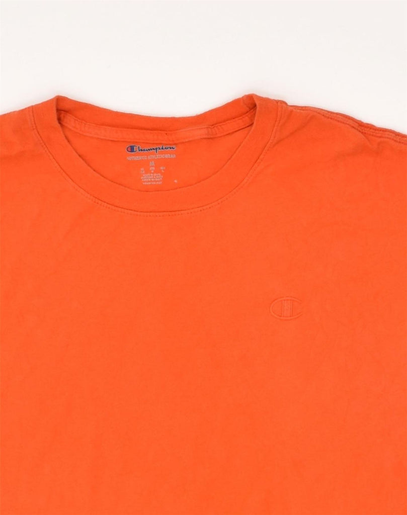 CHAMPION Mens T-Shirt Top Medium Orange Cotton | Vintage Champion | Thrift | Second-Hand Champion | Used Clothing | Messina Hembry 