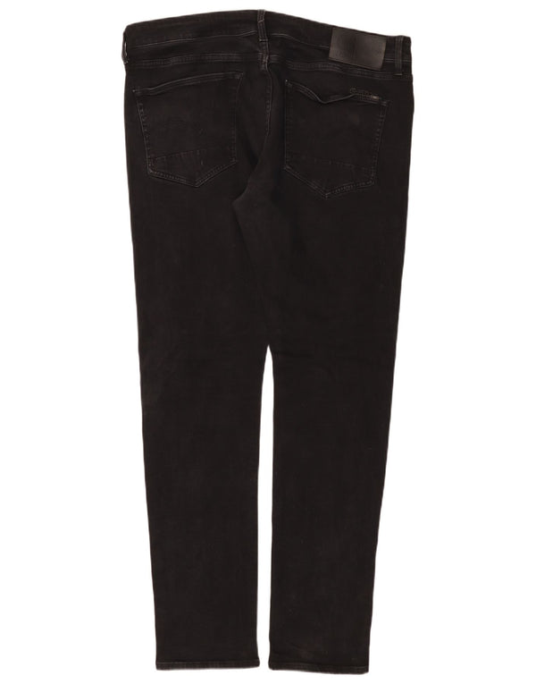 G-Star Mens 3301 Slim Jeans W38 L34 Black Cotton
