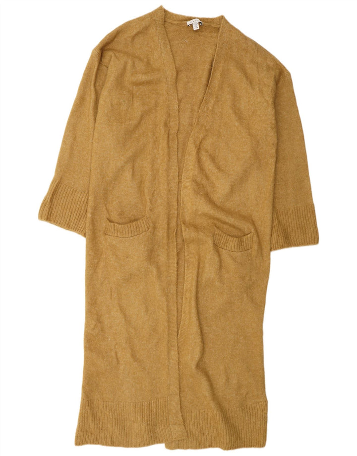 Topshop Womens Oversized Longline Open Cardigan Sweater UK 10 Small Brown