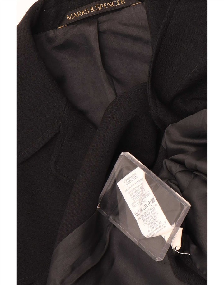 Marks & Spencer Womens St. Michael Blazer Jacket UK 12 Medium Black
