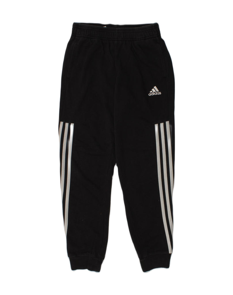 ADIDAS Boys Tracksuit Trousers Joggers 9-10 Years Black Cotton | Vintage Adidas | Thrift | Second-Hand Adidas | Used Clothing | Messina Hembry 