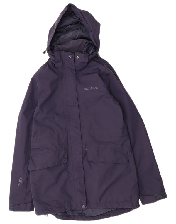 Mountain Warehouse Womens Hooded Raincoat UK 10 Small Navy Blue Nylon