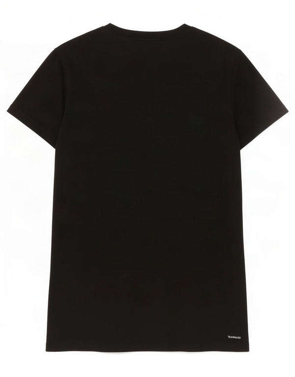 Adidas Womens Graphic T-Shirt Top UK 6 XS Black Polyester