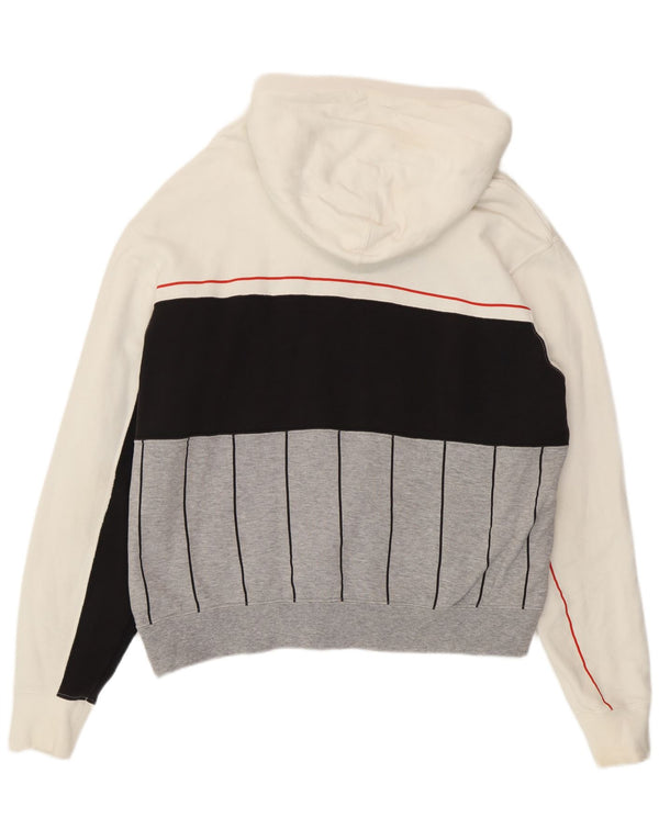 Adidas Womens Hoodie Jumper UK 16 Large Multicoloured Colourblock Cotton