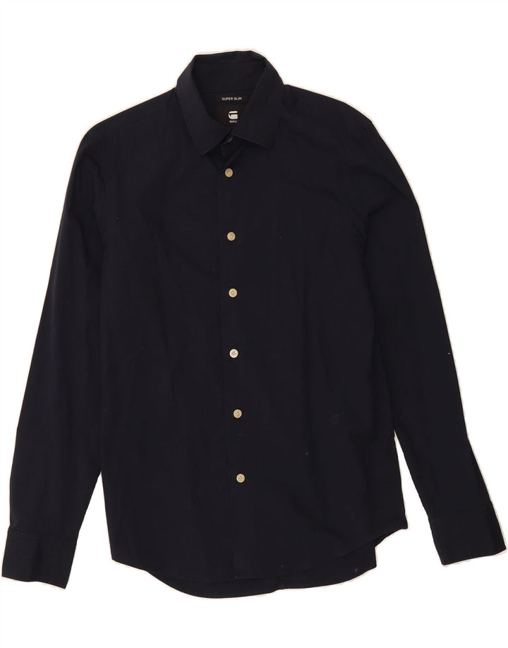 G-STAR Mens Slim Shirt Medium Navy Blue Cotton Vintage G-Star and Second-Hand G-Star from Messina Hembry 