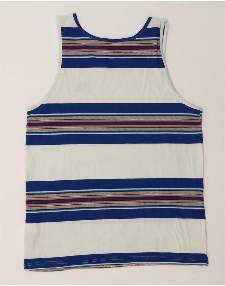 Quiksilver Mens Vest Top Large White Colourblock Cotton