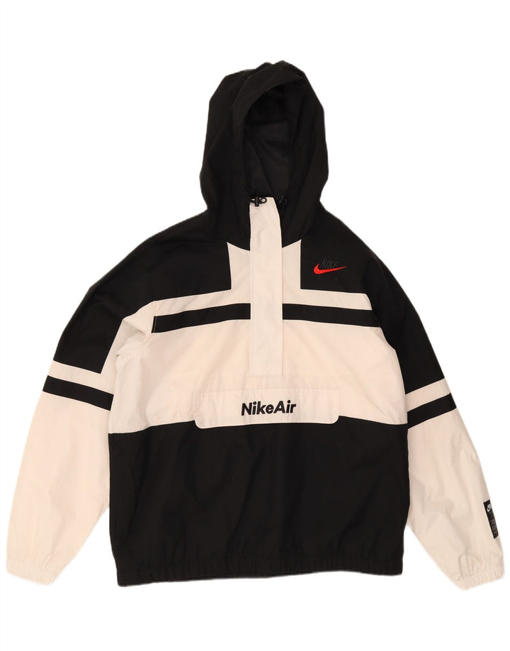 Nike Mens Graphic Hooded Rain Jacket UK 40 Large Black Colourblock