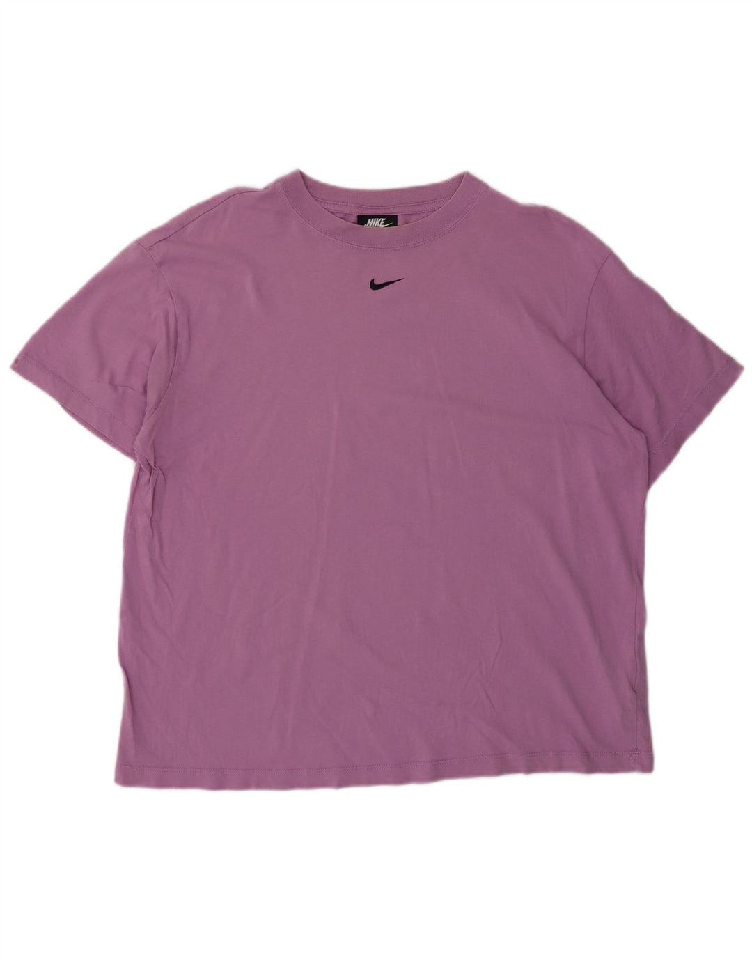 Nike Womens Oversized T-Shirt Top UK 14 Medium Purple Cotton
