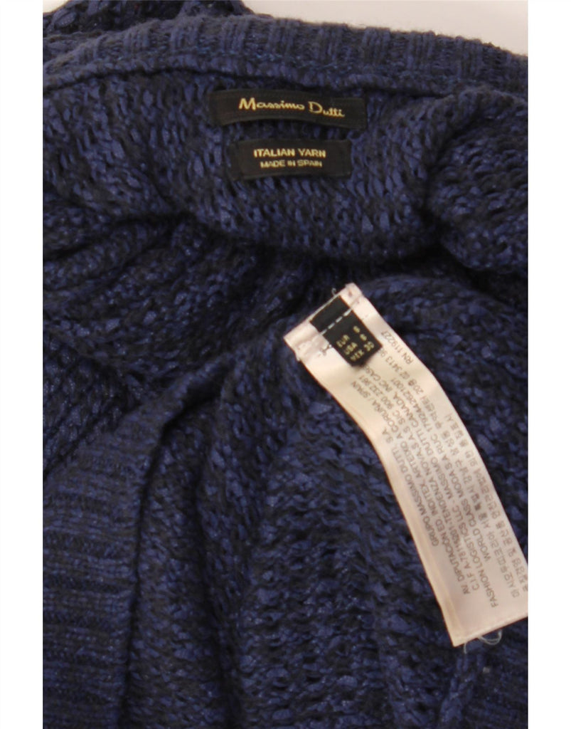 MASSIMO DUTTI Womens Turtle Neck Jumper Sweater UK 10 Small Navy Blue Vintage Massimo Dutti and Second-Hand Massimo Dutti from Messina Hembry 