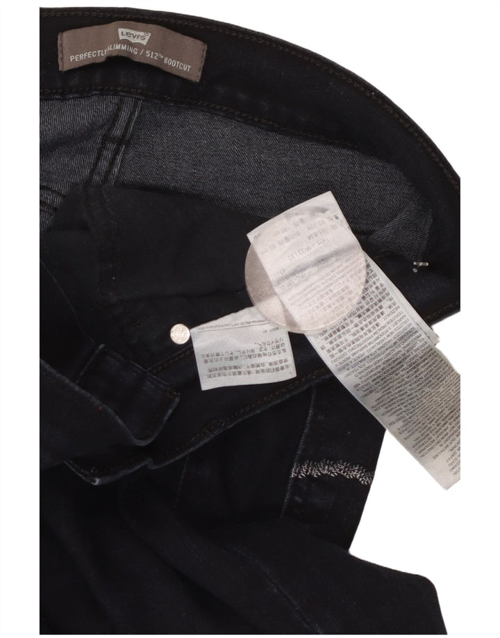 Levi's Womens 512 Perfectly Slimming Bootcut Jeans W32 L32 Navy Blue Cotton