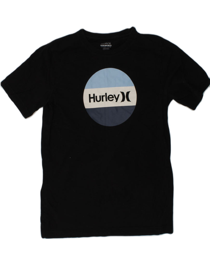 HURLEY Boys Graphic T-Shirt Top 12-13 Years Large Black Cotton | Vintage Hurley | Thrift | Second-Hand Hurley | Used Clothing | Messina Hembry 