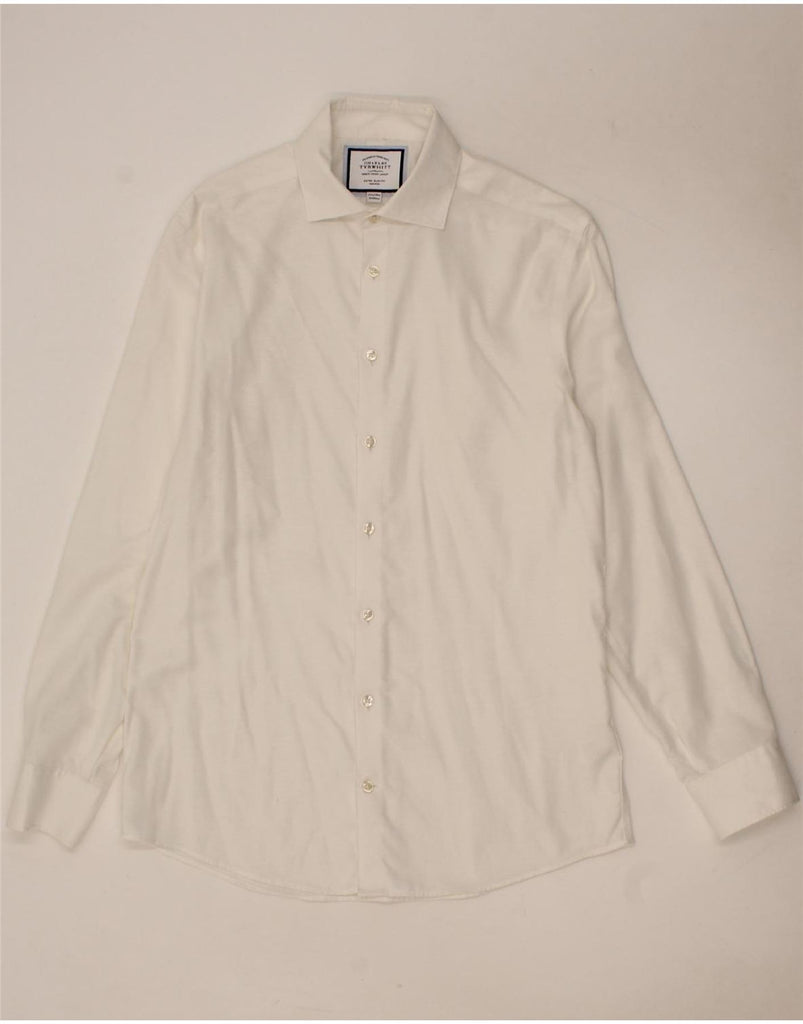 CHARLES TYRWHITT Mens Extra Slim Fit Shirt Size 39 15 1/2 Medium White Vintage Charles Tyrwhitt and Second-Hand Charles Tyrwhitt from Messina Hembry 