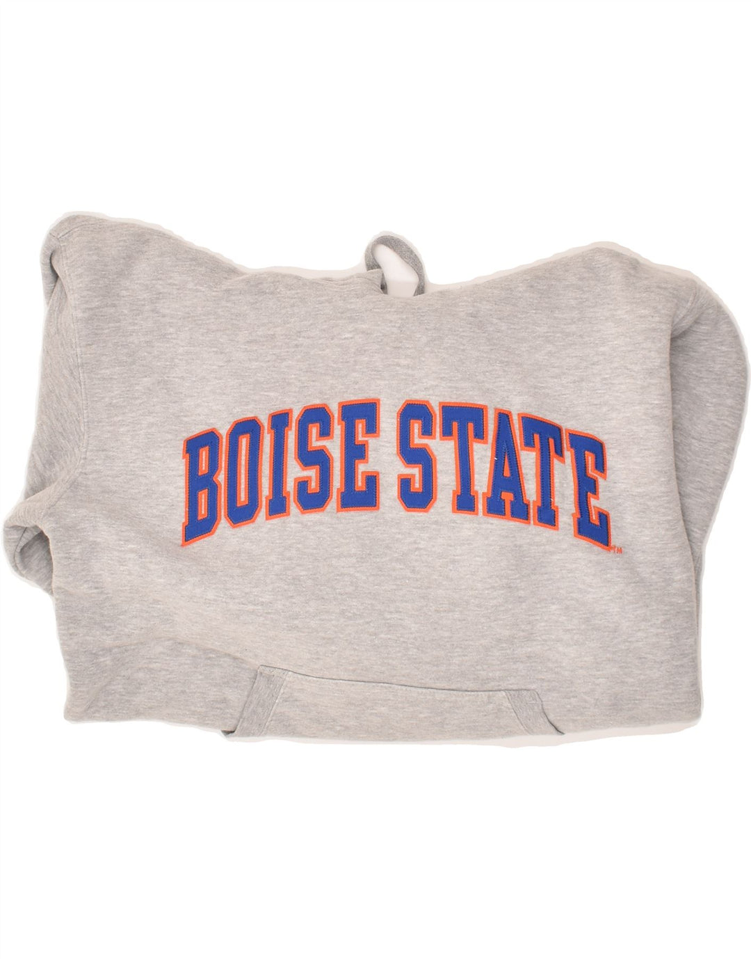 VINTAGE Mens Boise State Graphic Hoodie Jumper Medium Grey Cotton Vintage Vintage and Second-Hand Vintage from Messina Hembry 