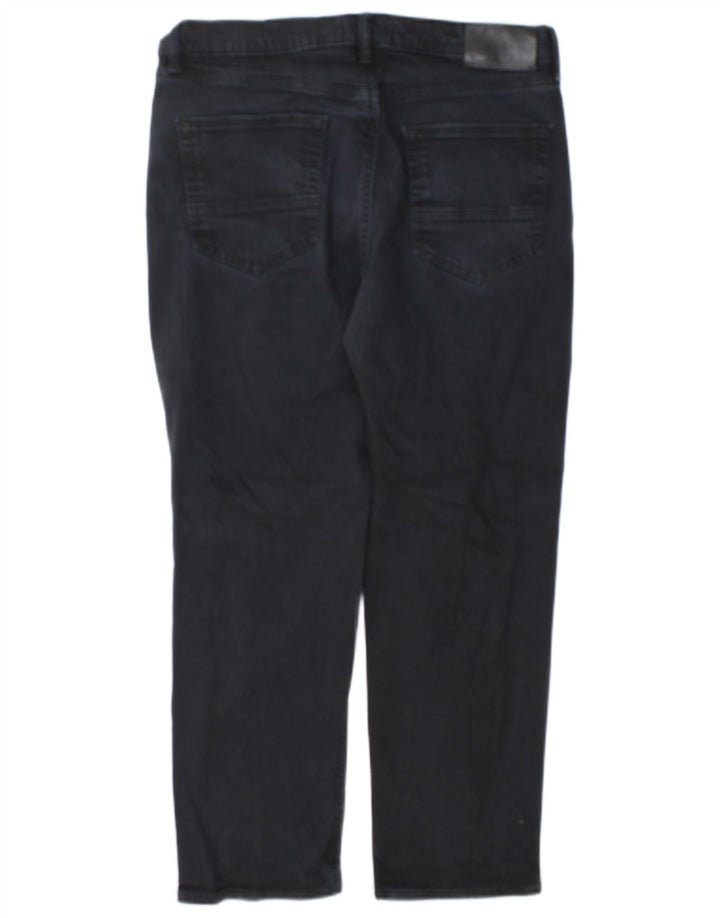 Marks & Spencer Mens Straight Jeans W34 L29 Navy Blue Cotton