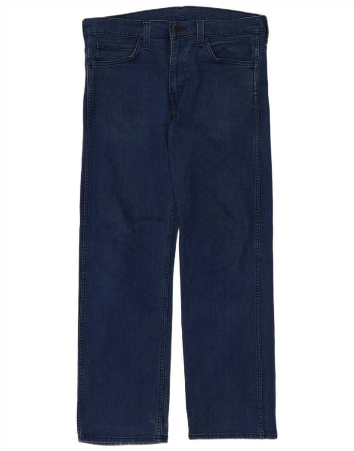 Levi's Mens Straight Jeans W32 L32 Navy Blue Cotton