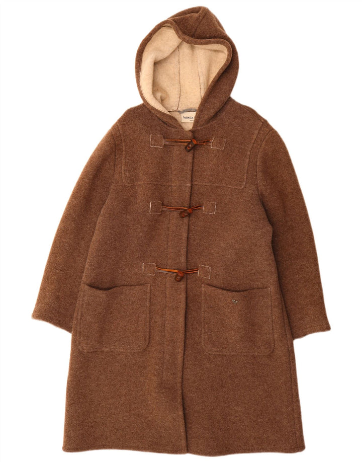 Isabella G Womens Hooded Duffle Coat UK 14 Medium Brown New Wool
