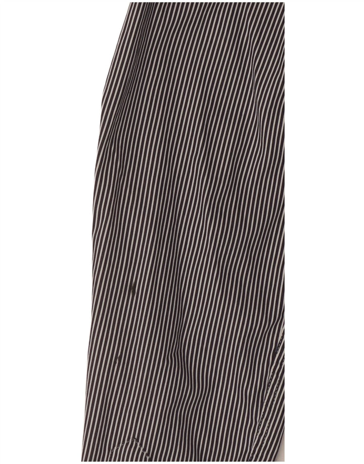 Ted Baker Mens Shirt Size 2 Small Navy Blue Striped Cotton