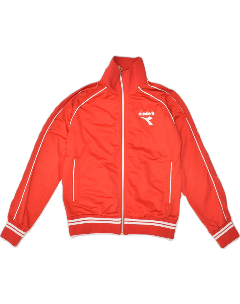 DIADORA Womens Tracksuit Top Jacket IT 40 Small Red Polyester | Vintage Diadora | Thrift | Second-Hand Diadora | Used Clothing | Messina Hembry 