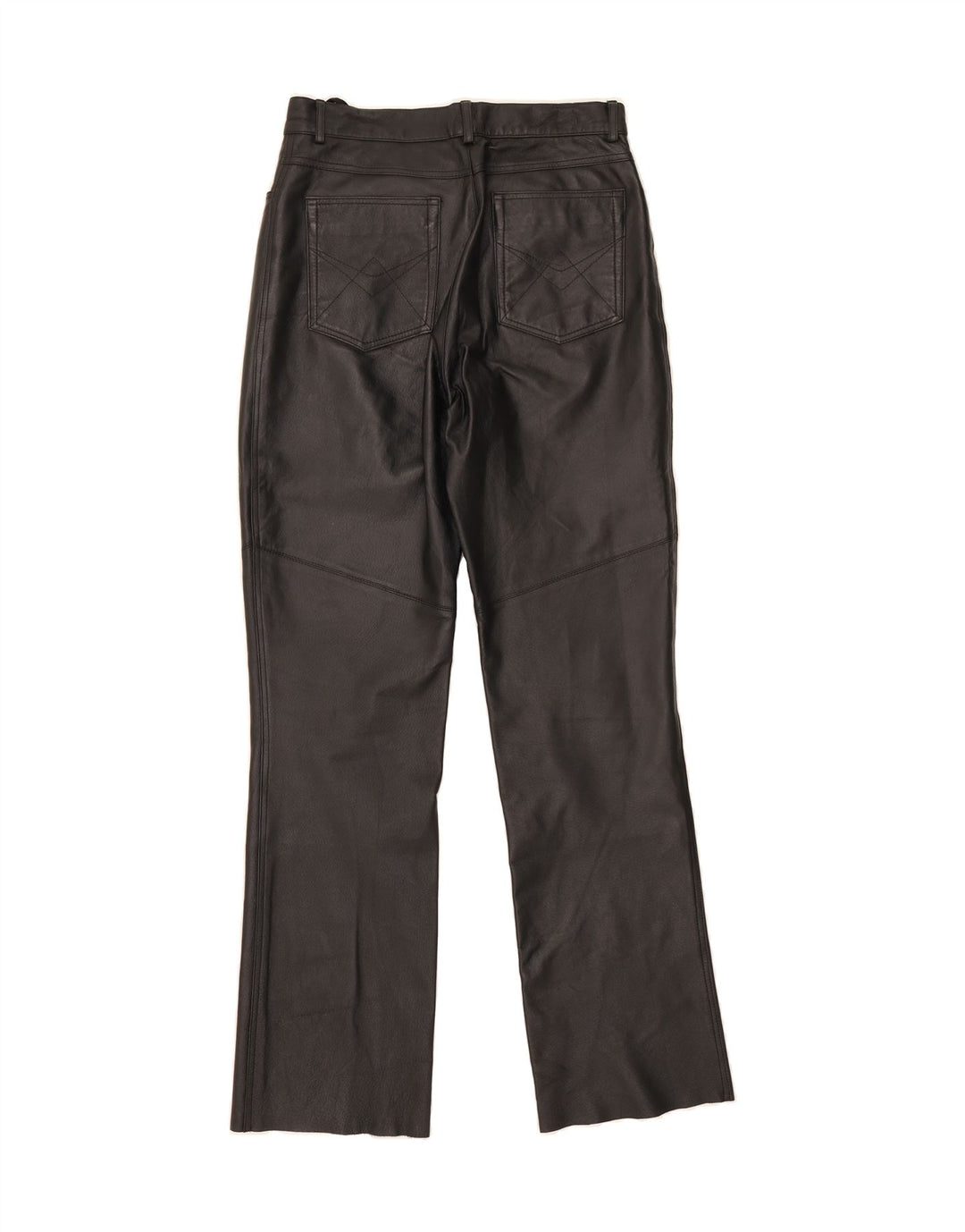 CANDA Womens Straight Leather Trousers EU 38 Medium W28 L31 Black Leather Vintage Canda and Second-Hand Canda from Messina Hembry 