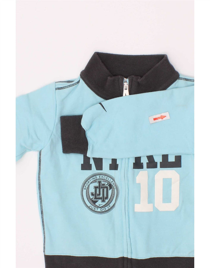Nike Baby Boys Graphic Tracksuit Top Jacket 3-6 Months Blue Colourblock