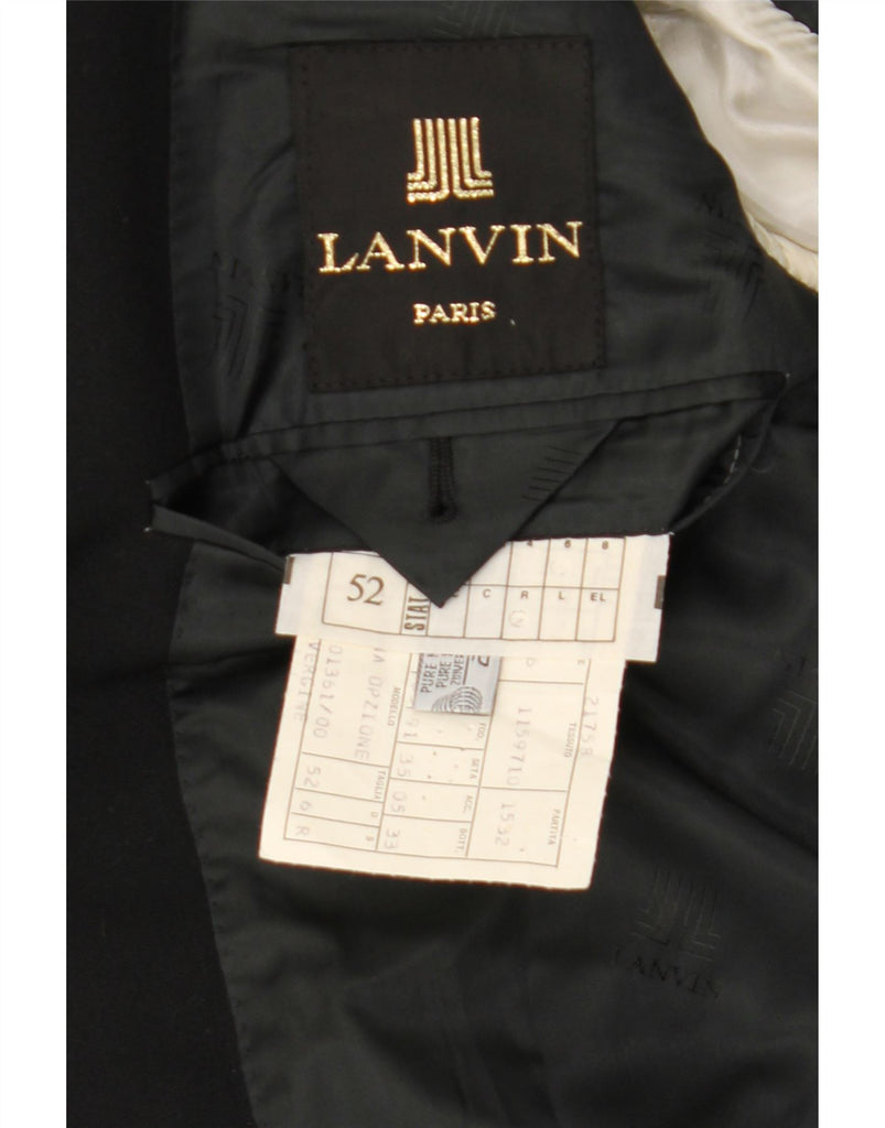 LANVIN Mens 1 Button Blazer Jacket IT 52 XL Black Wool Vintage Lanvin and Second-Hand Lanvin from Messina Hembry 