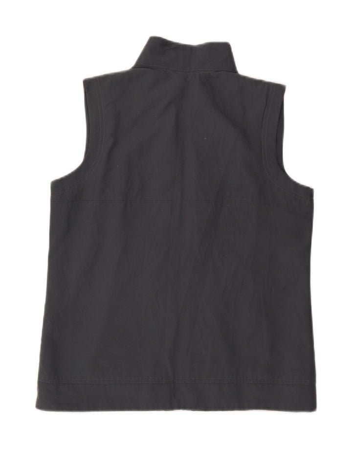 Adidas Womens Sleeveless Tracksuit Top Jacket UK 12 Medium Grey Polyester
