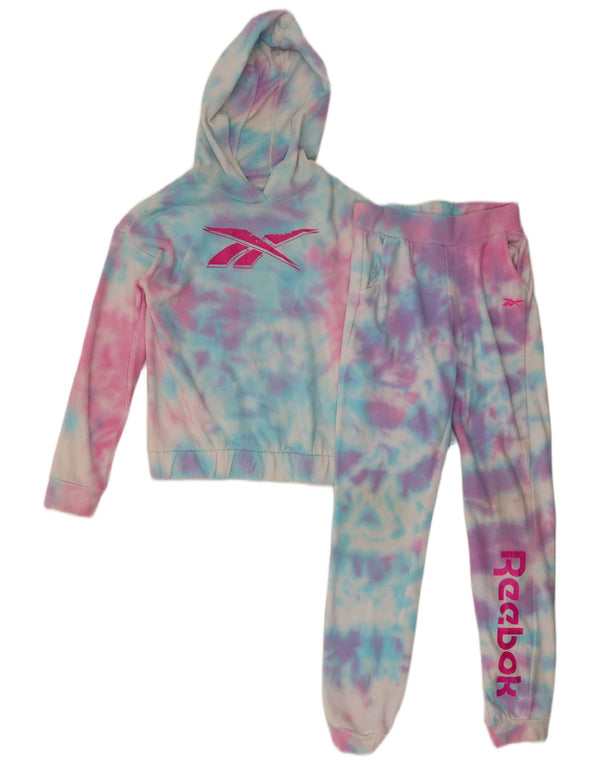 Reebok Girls Graphic Full Tracksuit 13-14 Years Multicoloured Tie Dye