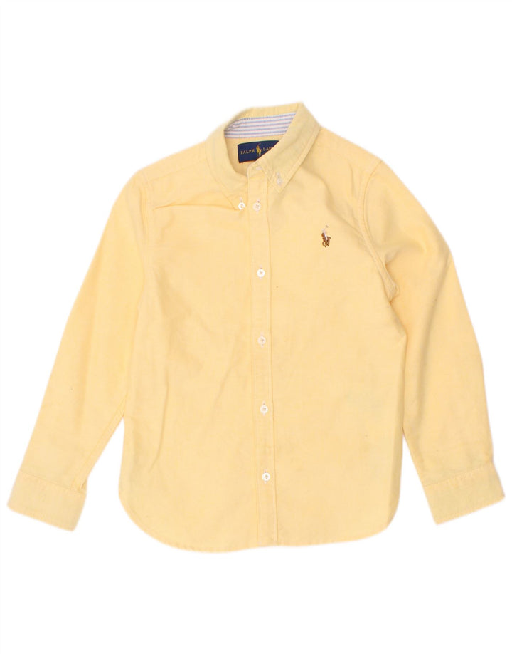 Ralph Lauren Boys Shirt 4-5 Years Yellow Cotton
