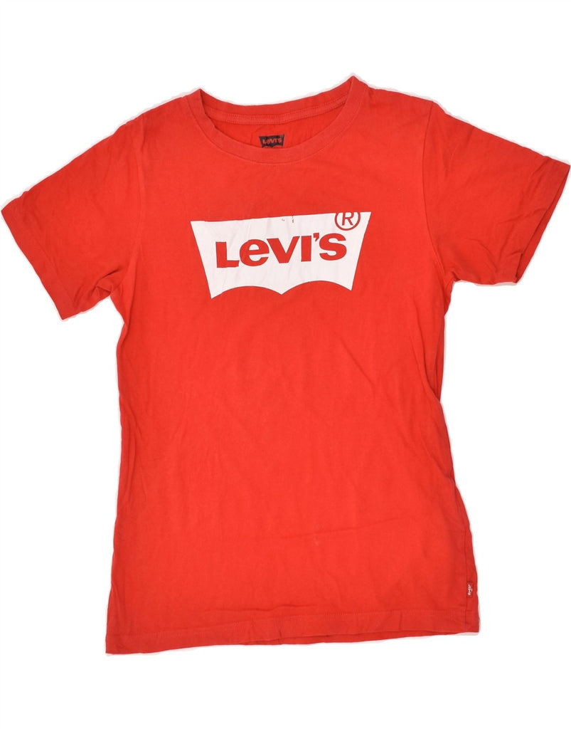 LEVI'S Boys Graphic T-Shirt Top 13-14 Years Medium Red Cotton | Vintage Levi's | Thrift | Second-Hand Levi's | Used Clothing | Messina Hembry 