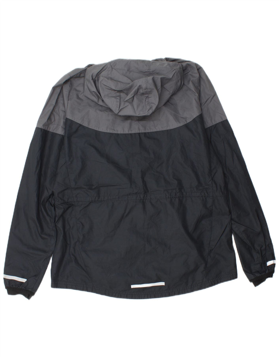 NIKE Mens Hooded Rain Jacket UK 40 Large Black Colourblock Polyester
