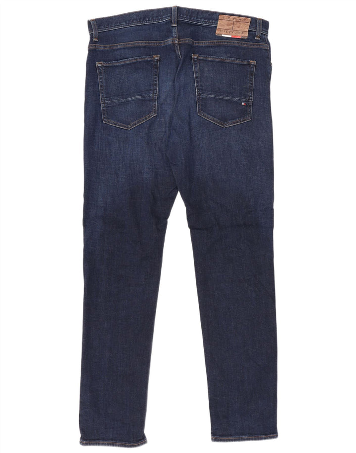 Tommy Hilfiger Mens Slim Jeans W36 L32 Navy Blue Cotton