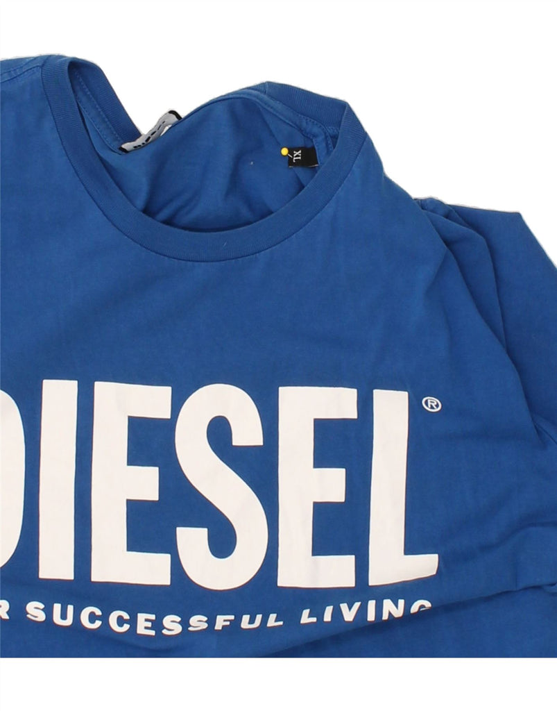 DIESEL Mens Slim Graphic T-Shirt Top XL Blue Vintage Diesel and Second-Hand Diesel from Messina Hembry 