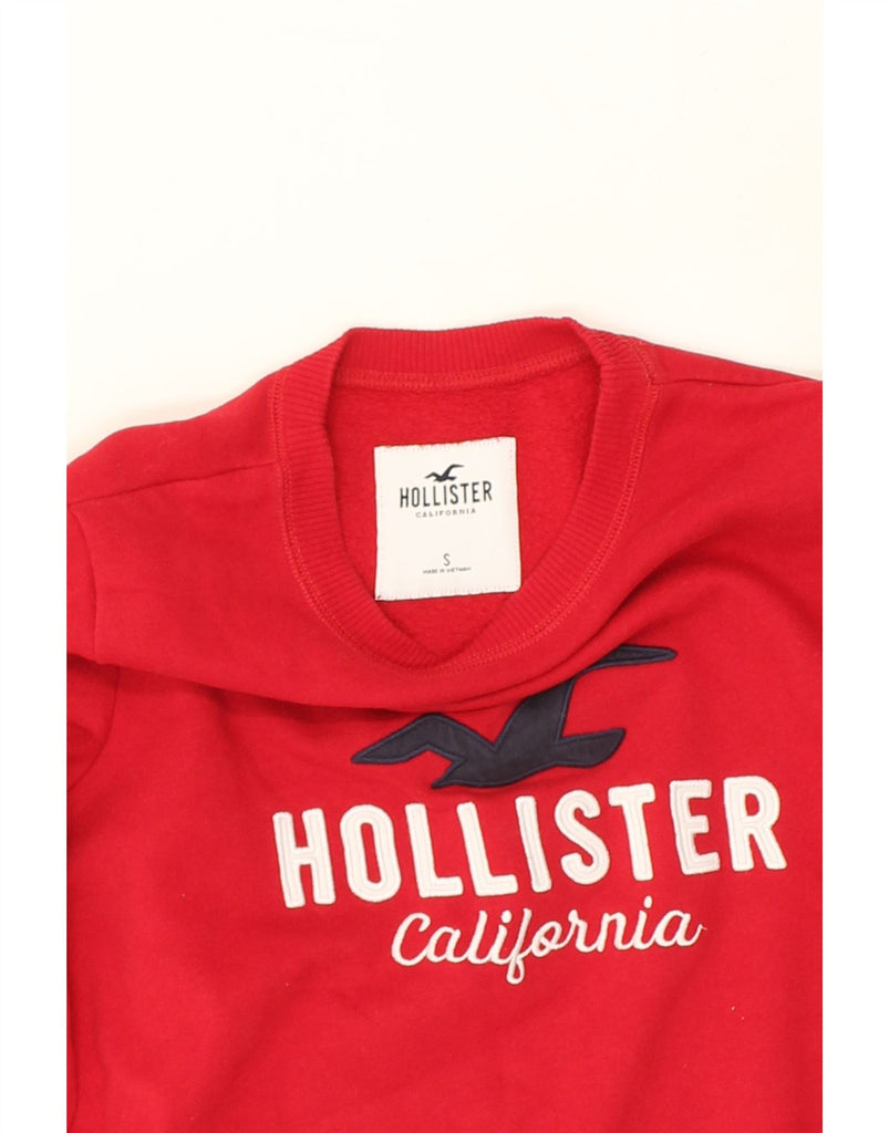 HOLLISTER Mens Graphic Sweatshirt Jumper Small Red | Vintage Hollister | Thrift | Second-Hand Hollister | Used Clothing | Messina Hembry 