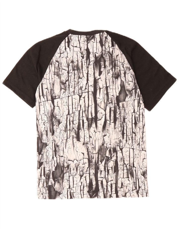 ADIDAS Mens Abstract Pattern Graphic T-Shirt Top XS Black Polyester