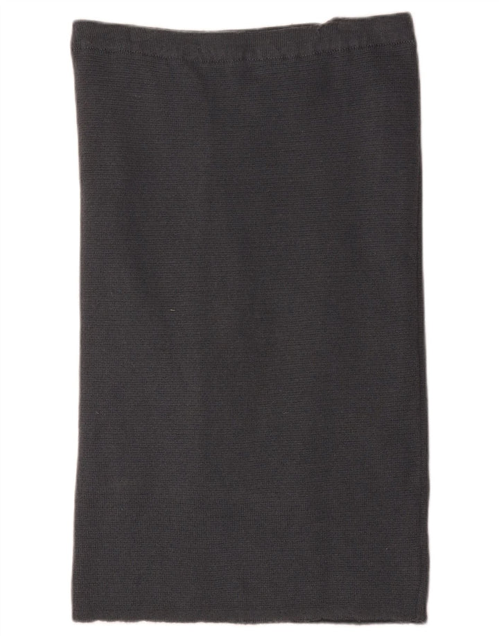 Vintage Womens Knit Straight Skirt W30 Medium Grey Wool
