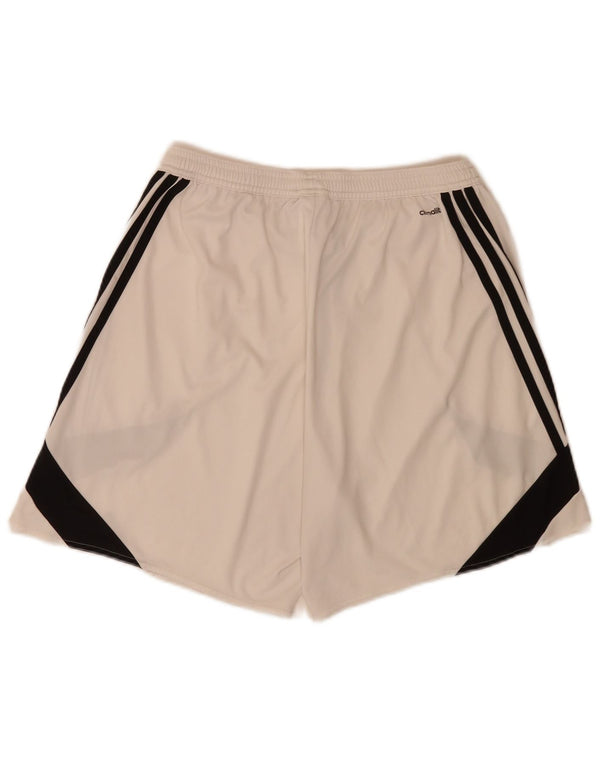Adidas Mens Climalite Sport Shorts Large White Colourblock Polyester
