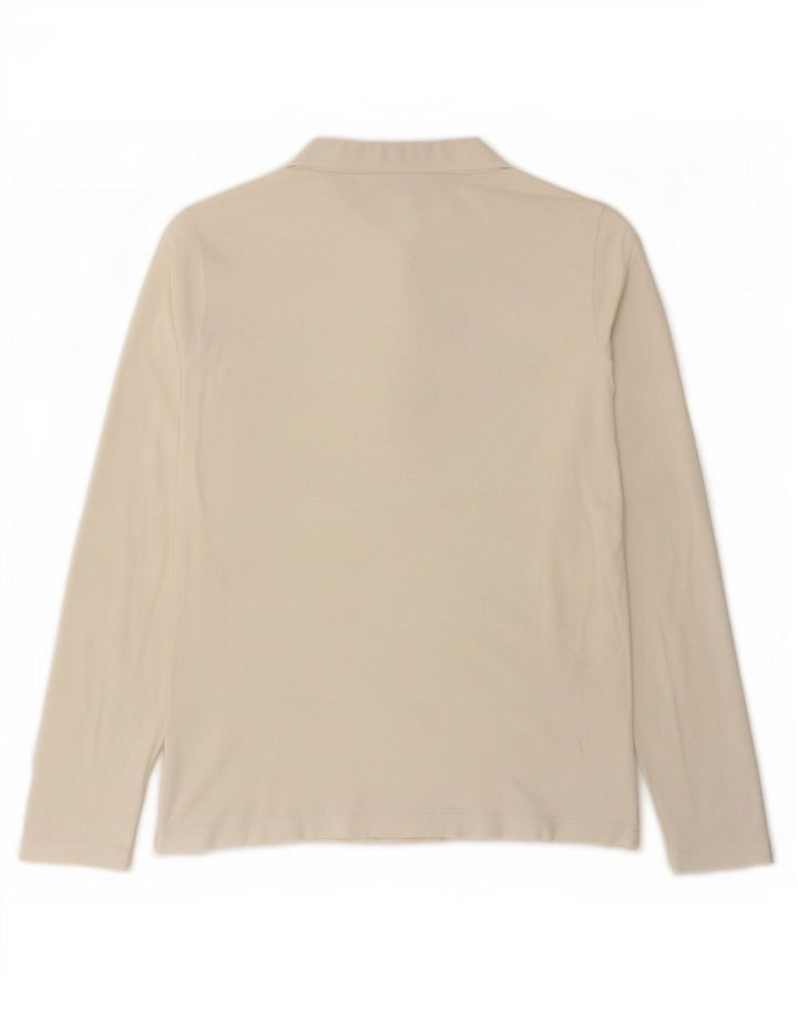 Lacoste Womens Long Sleeve Polo Shirt Size 44 Large White